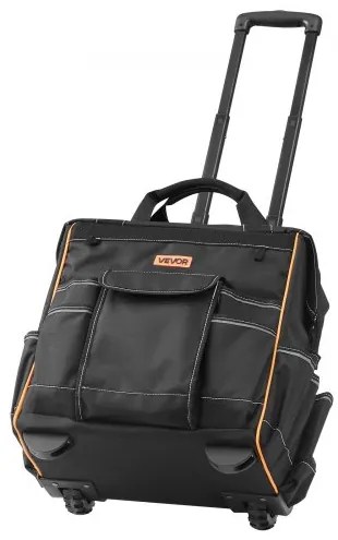 VEVOR Rolling Tool Bag 25 Pockets Heavy Duty Roller Tool Bag on Wheels