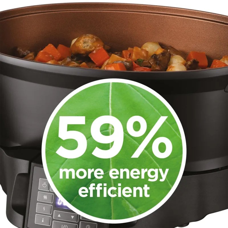 Russell Hobbs Good-to-Go Multicooker 28270-56, 750W, 6.5L, 8 προγράμματα, Χρονοδιακόπτης, Κρύες λαβές, 59% πιο ενεργειακά αποδοτικό, Εύκολο καθάρισμα, Μαύρο