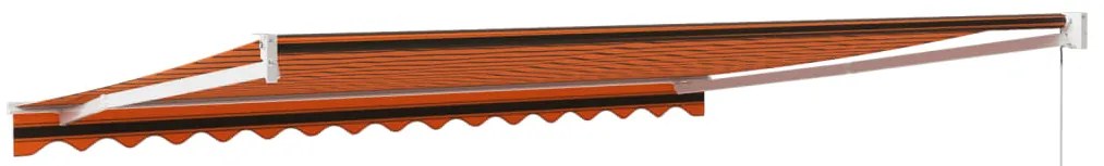 vidaXL Τέντα Πτυσσόμενη Πορτοκαλί/Καφέ 4,5 x 3 μ. Ύφασμα και Αλουμίνιο