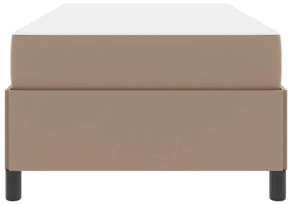 vidaXL Σκελετός Κρεβατιού με στρώμα Καπουτσίνο 80 x 200 cm ύφασμα