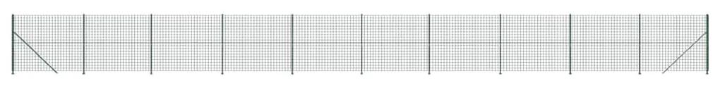 vidaXL Συρματόπλεγμα Περίφραξης Πράσινο 1,8 x 25 μ. με Βάσεις Φλάντζα