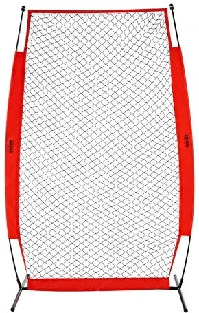 VEVOR I Screen Baseball for Batting Cage, 7x4 ft Baseball & Softball Safety Screen, Body Protector Portable Batting Screen with Carry Bag & Ground Stakes, Baseball Pitching Net for Pitchers Protection