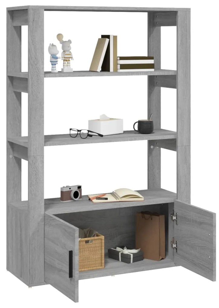 vidaXL Ντουλάπι Γκρι Sonoma 80x30x119,5 εκ. από Επεξεργασμένο Ξύλο