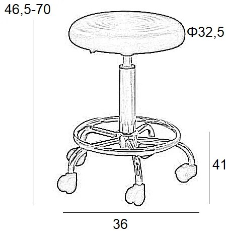 ΣΚΑΜΠΟ ΜΠΑΡ 2ΤΜΧ BAR70 ΛΕΥΚΟ PU 36X41X70ΕΚ.