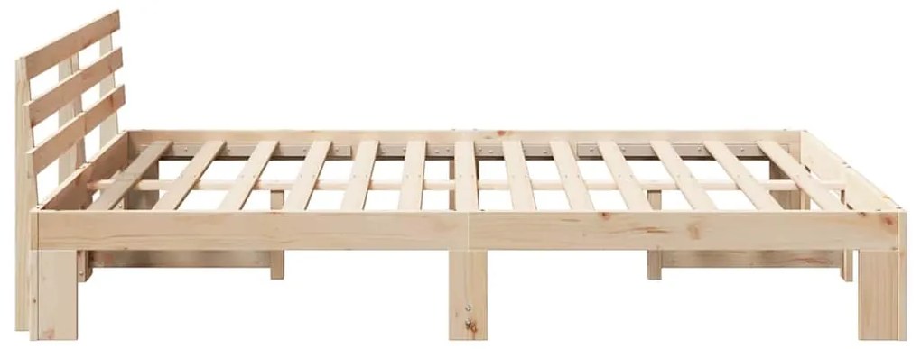 vidaXL Σκελετός Κρεβατιού Καφέ 160 x 200 cm Μασίφ ξύλο πεύκου