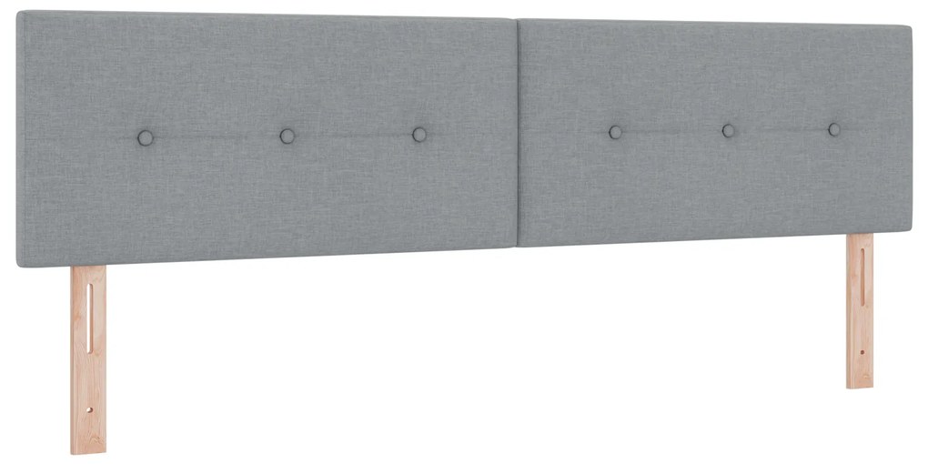 vidaXL Κρεβάτι Box Spring με Στρώμα - Ανοιχτό Γκρι, 180 x 200 εκ., Ύφασμα