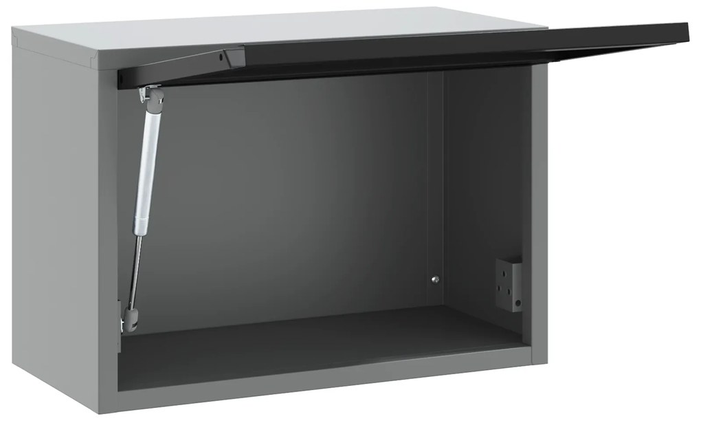 vidaXL Ντουλάπα Εργαλείων Μαύρο και γκρι 50 x 25 x 35 εκ.