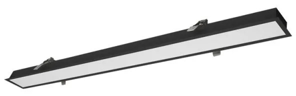 Γραμμικό Φωτιστικό Χωνευτό Viokef Station Ultra 3911-04058-4-B-D4 L580 4000K Dimmable Μαύρο Ματ