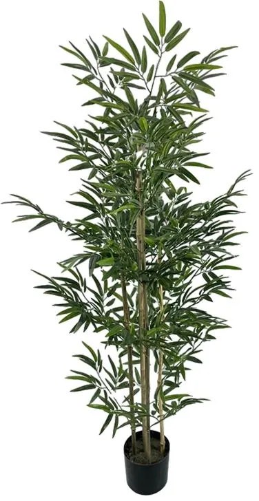 Διακοσμητικό φυτό Bamboo σε γλάστρα Inart πράσινο pp Υ150εκ