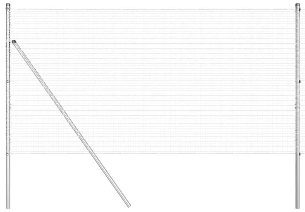 vidaXL Welded Wire Fence με 13 Πόλους 1x100 μ Γαλβανισμένος Χάλυβας