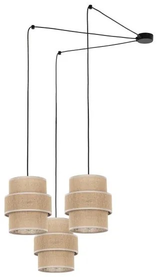 Πλαφονιέρα Φωτιστικό Οροφής 3xE27 15W IP20 Calisto TK Lighting-5403-Μπεζ 5403