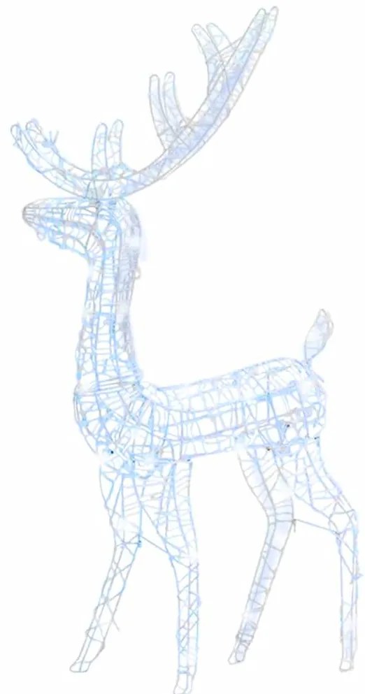 vidaXL Τάρανδος Ακρυλικός Χριστουγεννιάτικος 140 LED Ψυχρό Λευκό 120εκ