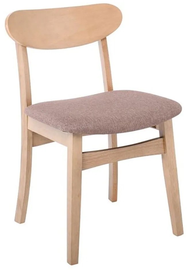 Καρέκλα Dom Smoke Beech Ε802,1 Oak-Brown Wood, Fabric