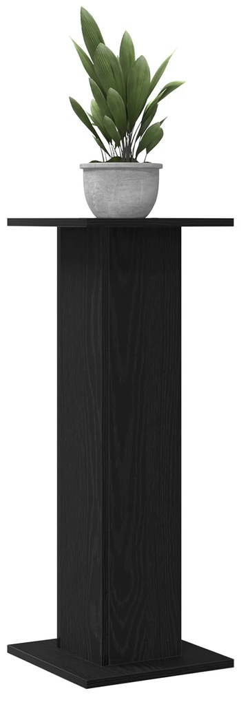 vidaXL Στήριγμα Φυτών 2 τεμ Μαύρη Δρυς 30x30x80 εκ Επεξεργασμένο Ξύλο