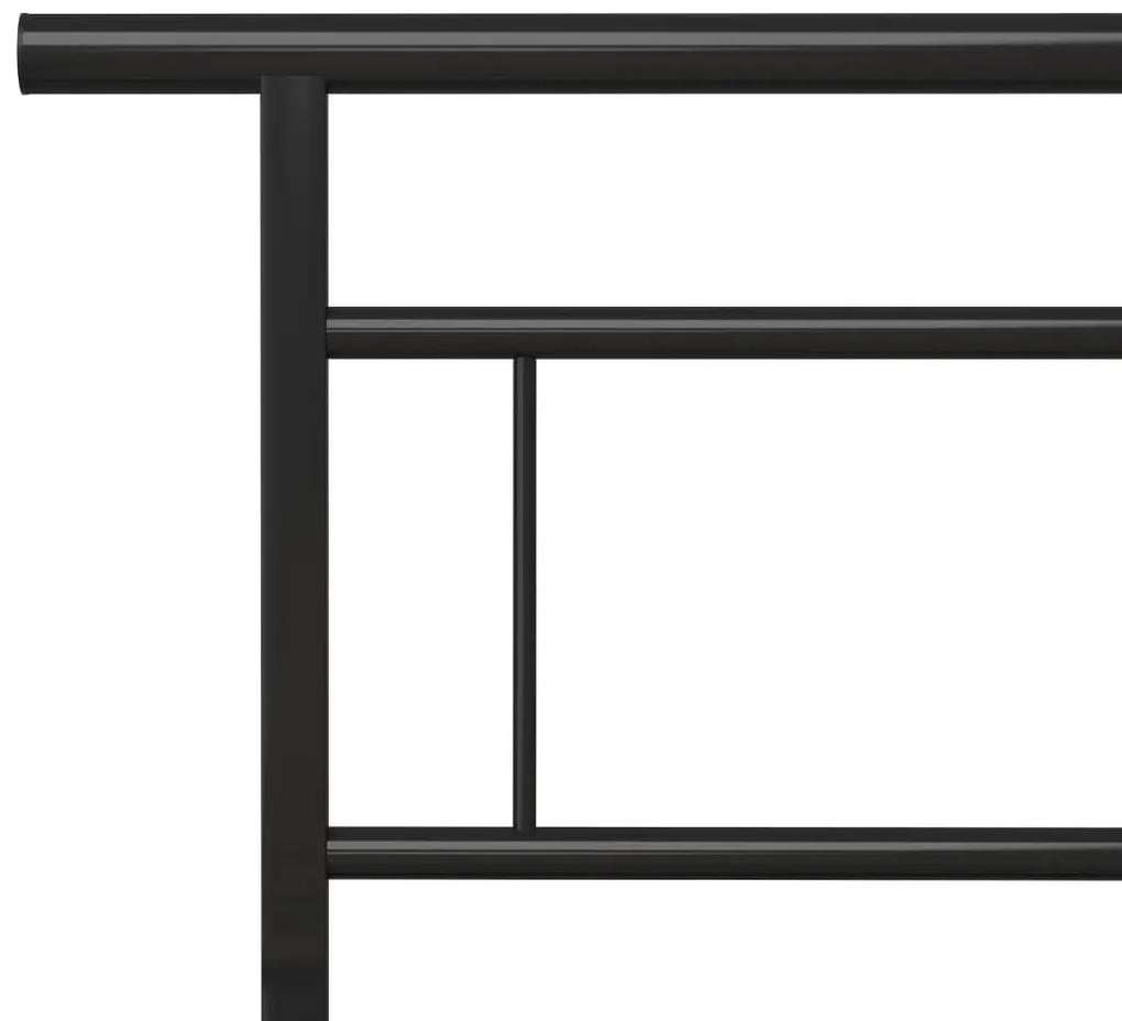 Πλαίσιο Κρεβατιού Μαύρο 160 x 200 εκ. Μεταλλικό - Μαύρο