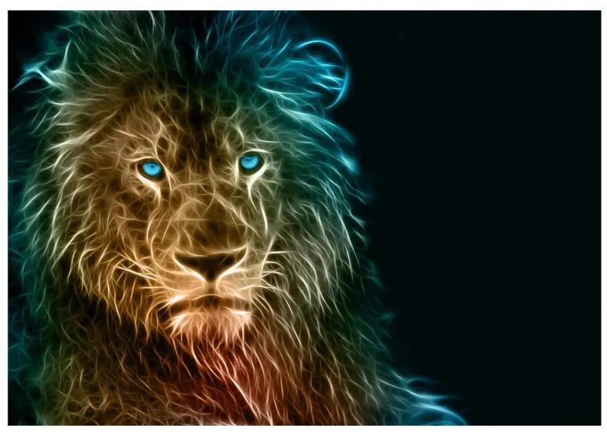 Φωτογραφική ταπετσαρία λιοντάρι σε αφηρημένη μορφή
