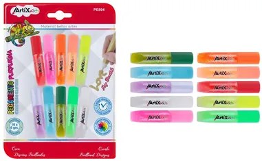 ARTIXKIDS σετ χρωματιστές κόλλες με glitter PE894, 10τμχ