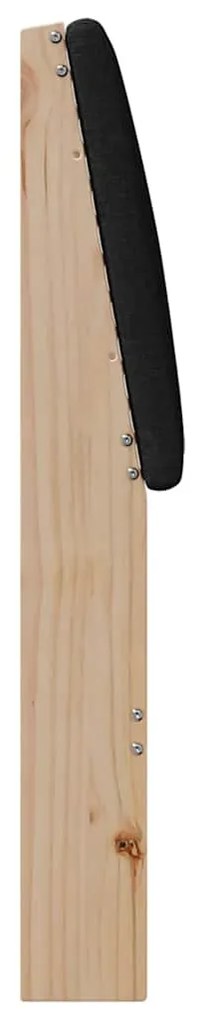 vidaXL Ταπετσαρισμένο κεφαλάρι Μαύρο 100 cm Στερεά ξυλεία πεύκου