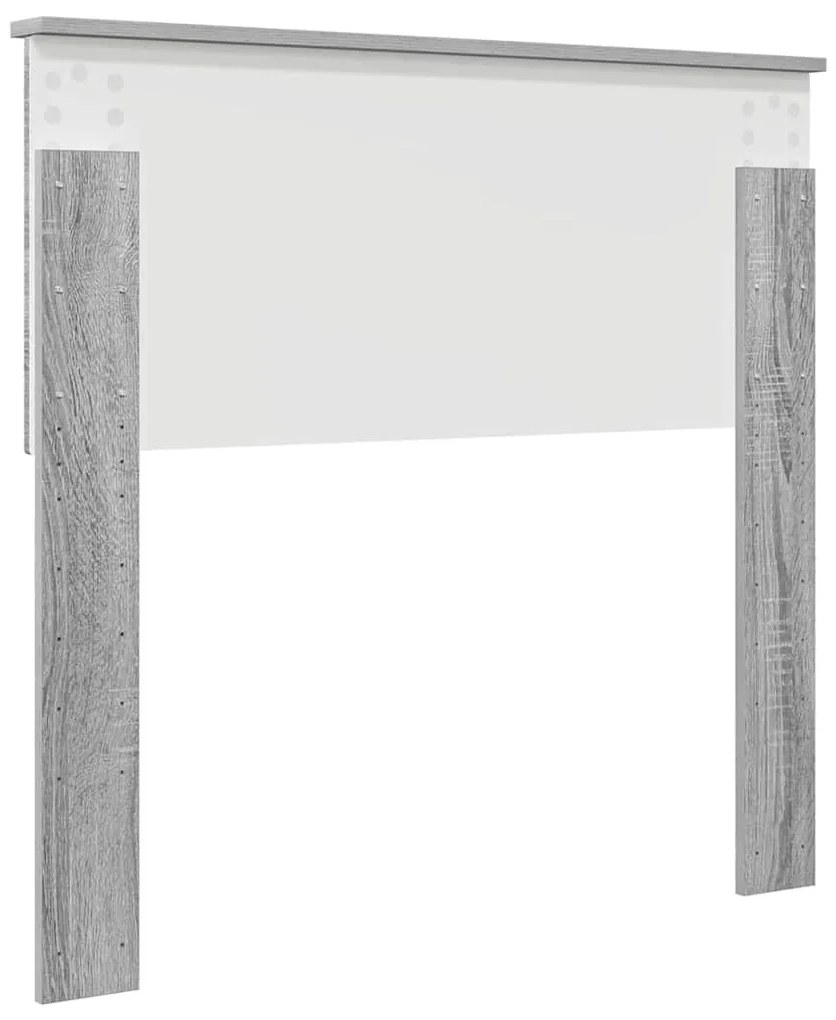 vidaXL Κεφαλάρι με κεφαλάρι Γκρίζο Σονομα 90 cm Επεξεργασμένο ξύλο