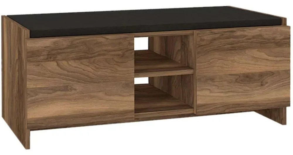 Παπουτσοθήκη Verly 0249145 110x33,2x43cm Walnut Μοριοσανίδα, Μελαμίνη