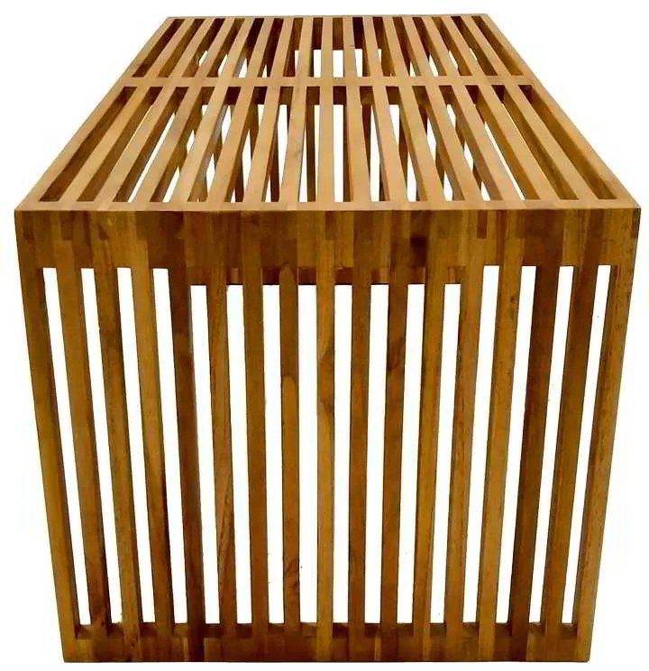 Τραπέζι Marlin pakoworld teak ξύλο σε φυσική απόχρωση 100x50x45εκ