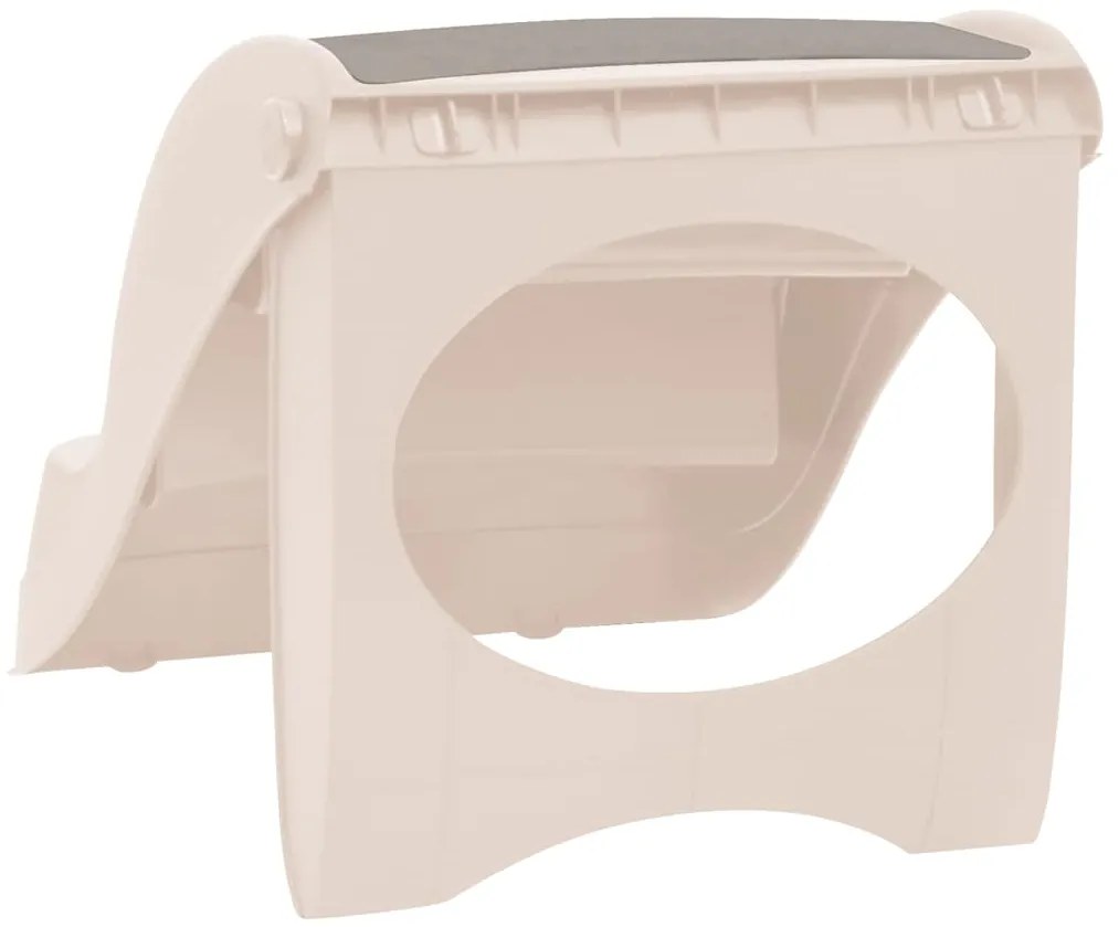 vidaXL Σκάλα Σκύλου 3 Επιπέδων Πτυσσόμενη Κρεμ 50x38x38 εκ. Πλαστικό