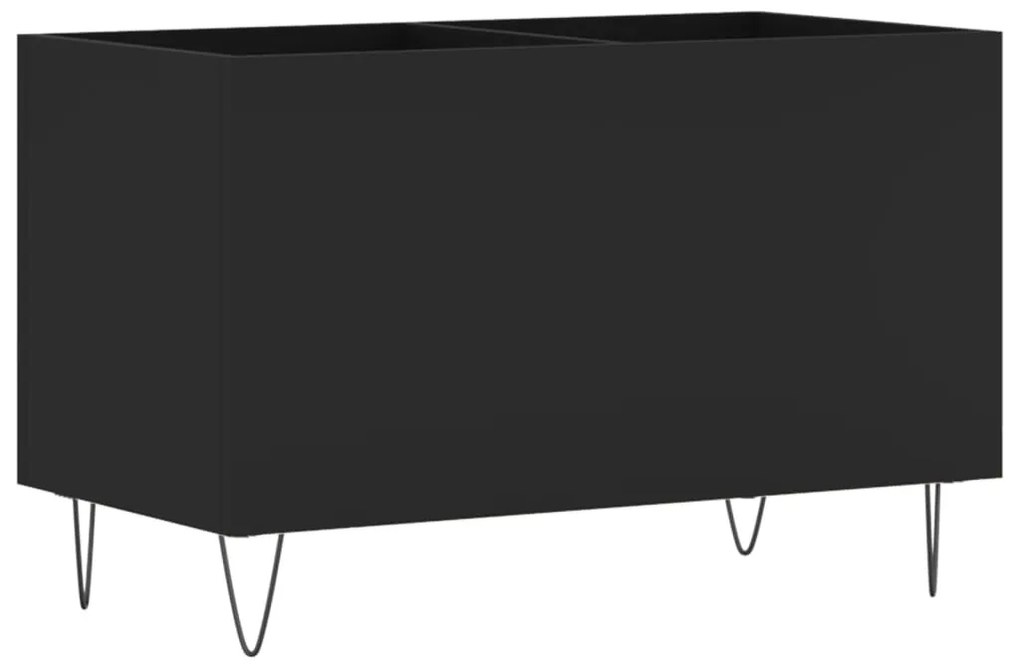 vidaXL Δισκοθήκη Μαύρη 74,5 x 38 x 48 εκ. από Επεξεργασμένο Ξύλο