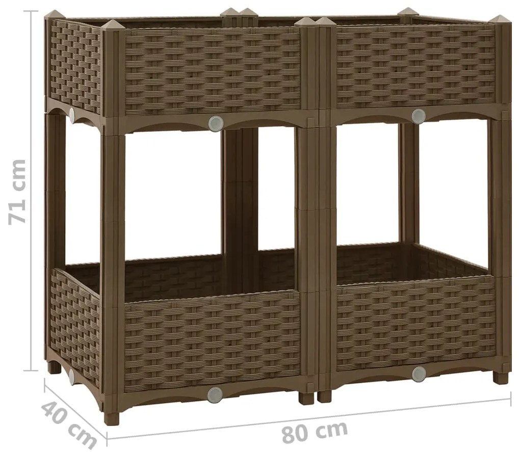 vidaXL Ζαρντινιέρα 80 x 40 x 71 εκ. από Πολυπροπυλένιο