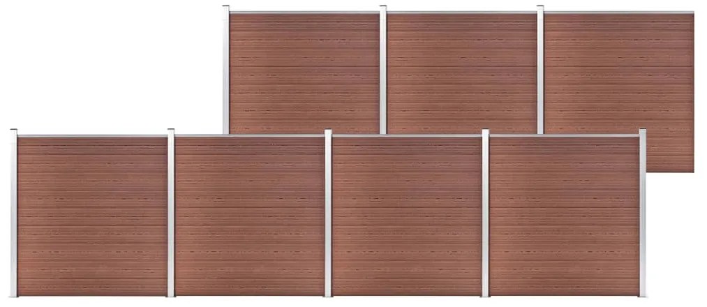 vidaXL Πάνελ Περίφραξης Καφέ 1218 x 186 εκ. από WPC
