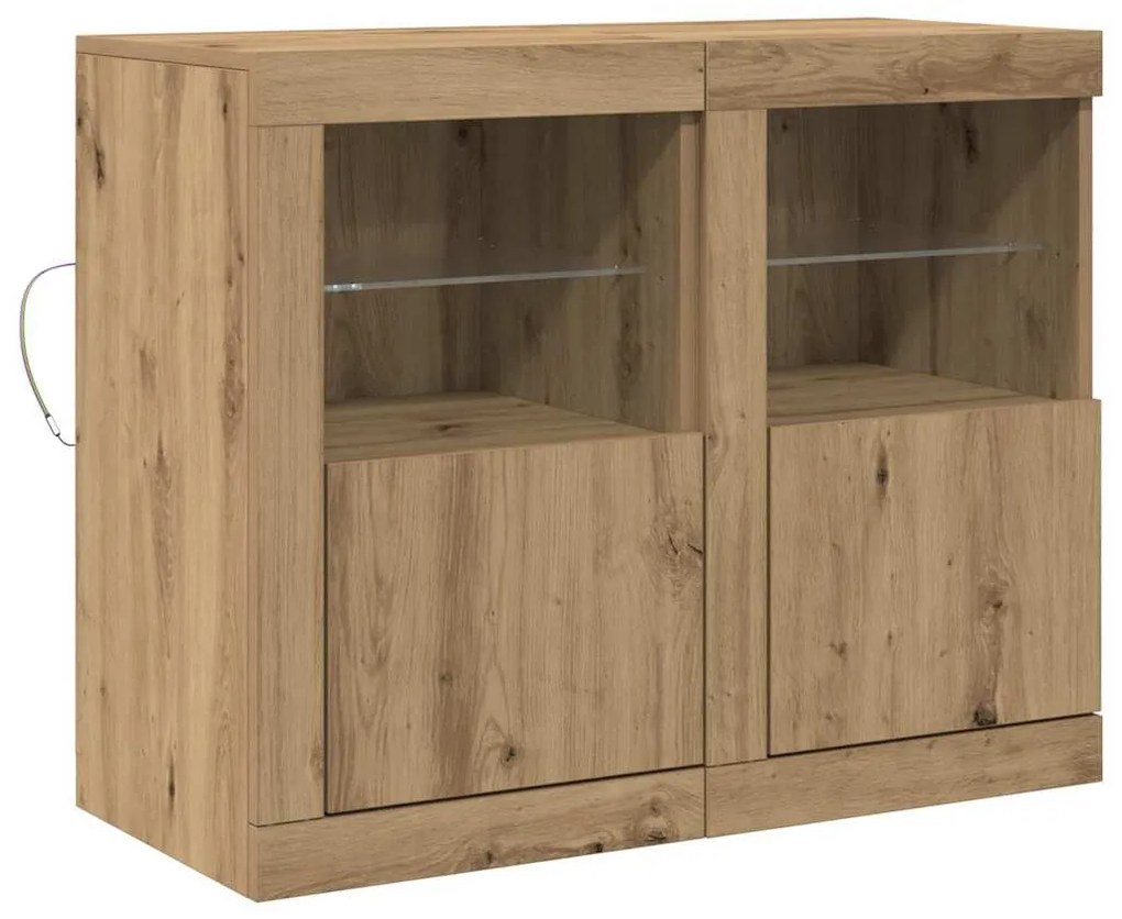 vidaXL Βοηθητικό ντουλάπι 2 pcs artisan δρυς 41 x 37 x 67 εκ