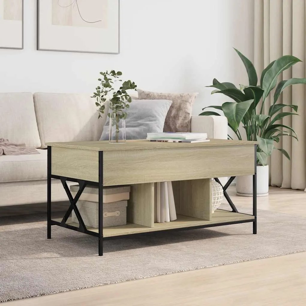 vidaXL Τραπεζάκι Σαλονιού Sonoma Δρυς 100x55x50 εκ. Επεξεργασμένο Ξύλο