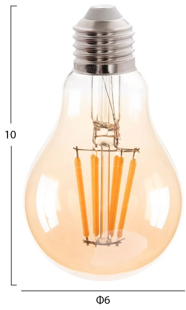 Λαμπτήρας Led Filament 8w E27 3000k Gold Dimmable