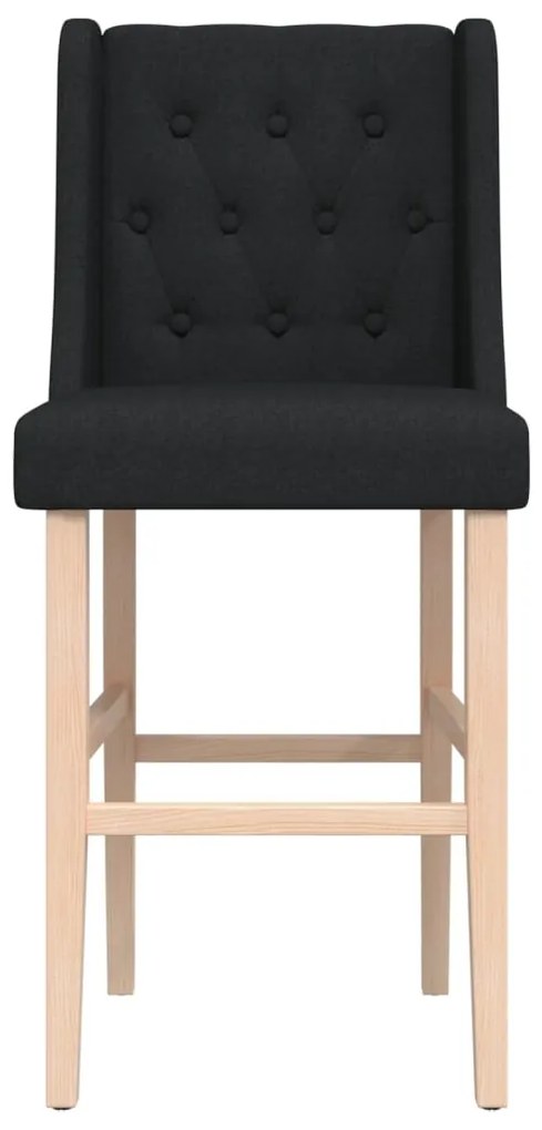 vidaXL Καρέκλες Μπαρ 2 τεμ. Μασίφ Ξύλο Καουτσουκόδεντρου / Ύφασμα