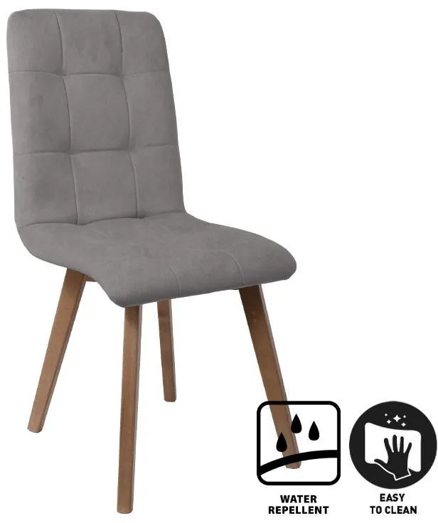 Καρέκλα Τραπεζαρίας NEW T-17 Fylliana Γκρί με Grey oak πόδια 42x48x87εκ. 2αδα 42x48x87 εκ.