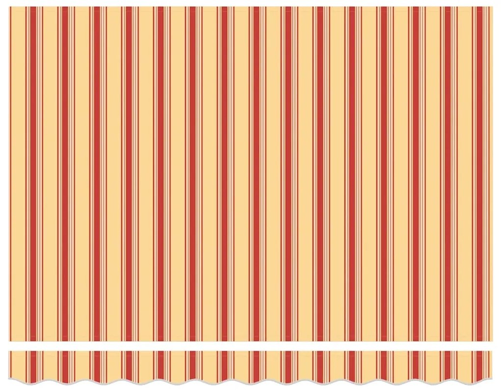 vidaXL Τέντα Πτυσσόμενη Κίτρινη/Λευκή 3,5 x 2,5 μ. Ύφασμα / Αλουμίνιο