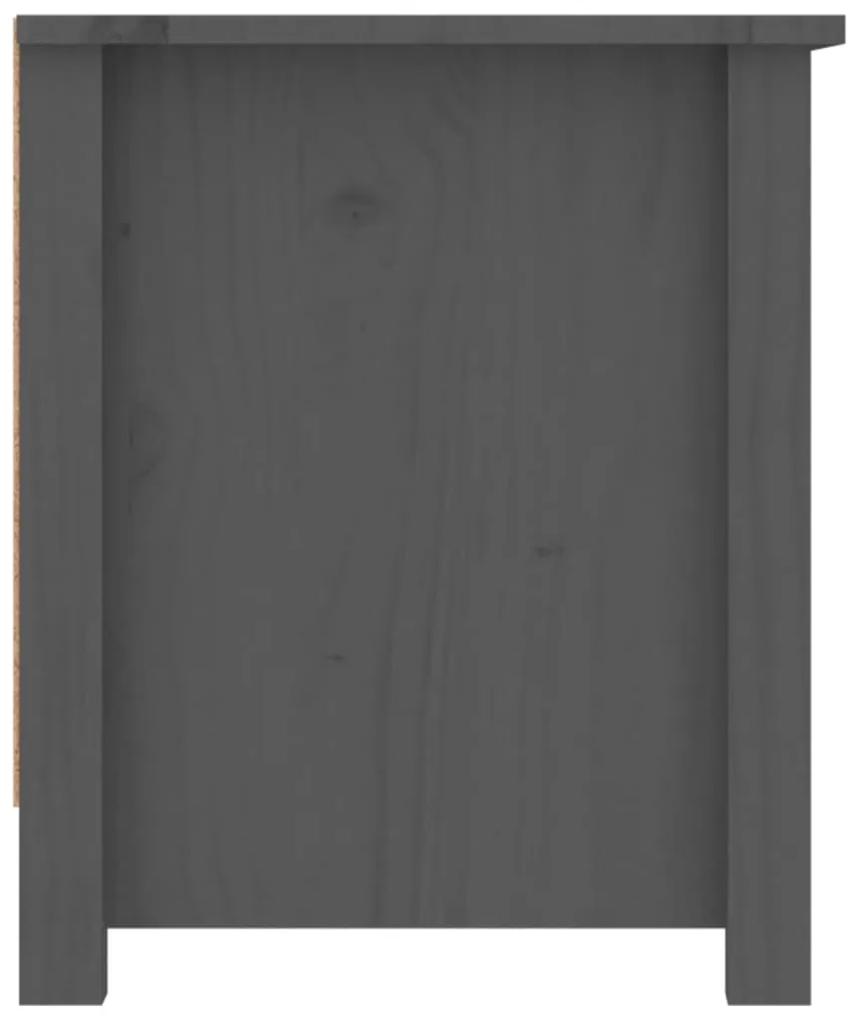 vidaXL Παπουτσοθήκη Γκρί 110 x 38 x 45,5 εκ. από Μασίφ Ξύλο Πεύκου