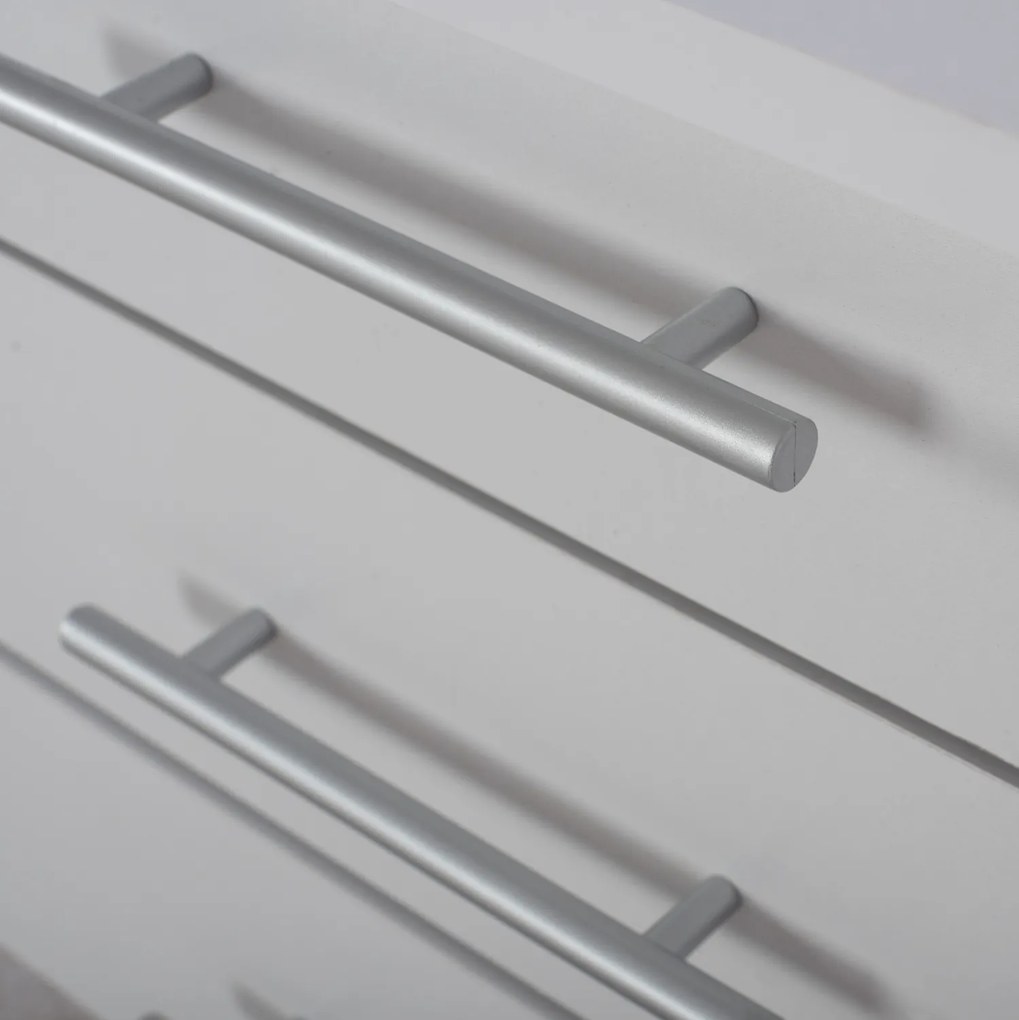 Γραφείο Μελαμίνης Ensley Με 3 Συρτάρια Λευκό 120x60x76 Εκ.