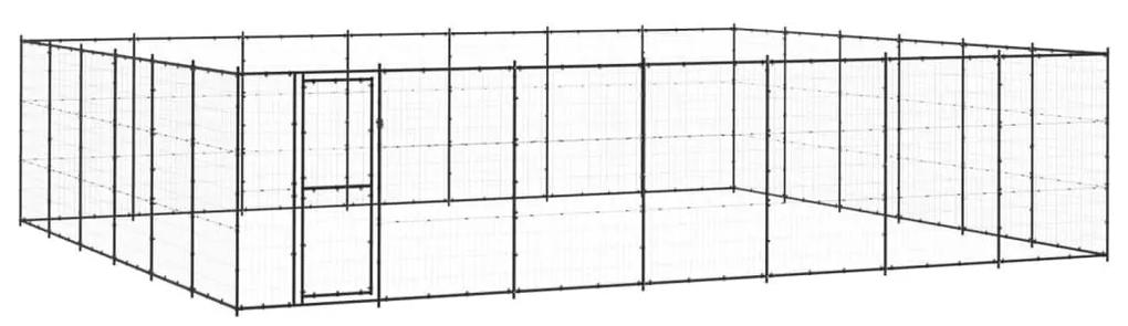 Κλουβί Σκύλου Εξωτερικού Χώρου 50,82 μ² από Ατσάλι - Μαύρο