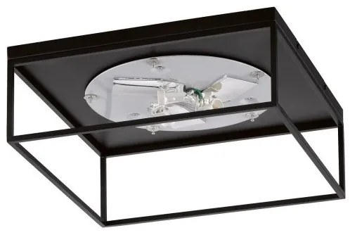 Σώμα Πλαφονιέρας Φωτιστικού Οροφής LOFT 2 Ε14 25W 70721 Fischer Honsel-70721-Μαύρο 70721