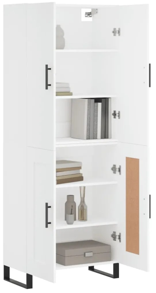 vidaXL Ντουλάπι Λευκό 69,5x34x180 εκ. από Επεξεργασμένο Ξύλο