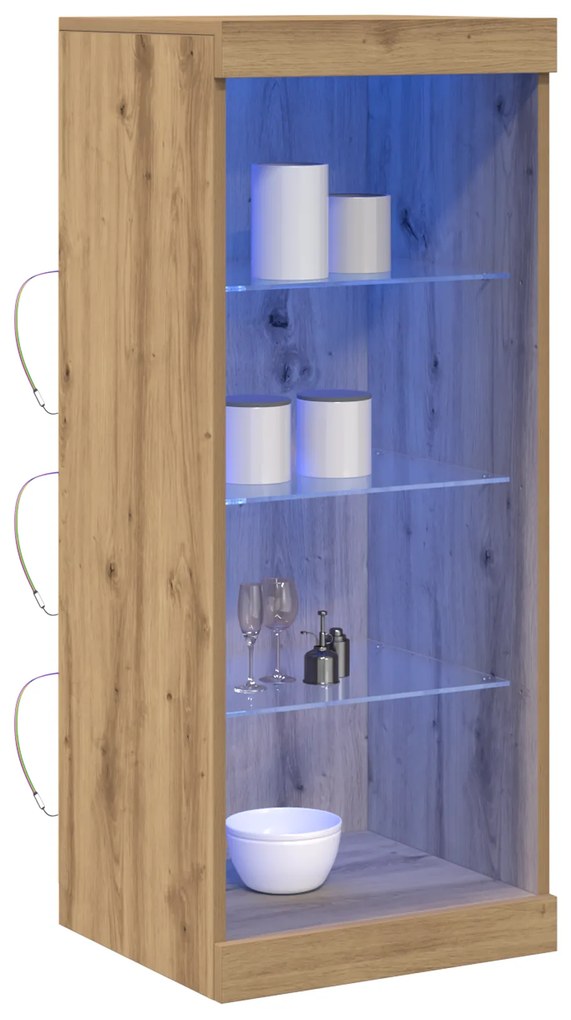 vidaXL Μπουφές με LED Φώτα Ξύλο Artisan 41x37x100 εκ
