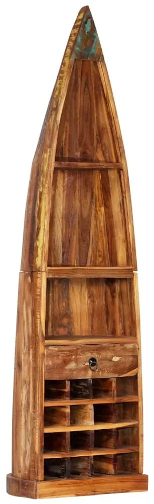 vidaXL Ραφιέρα/Σταντ Κρασιών 50x40x180 εκ. από Μασίφ Ανακυκλωμένο Ξύλο