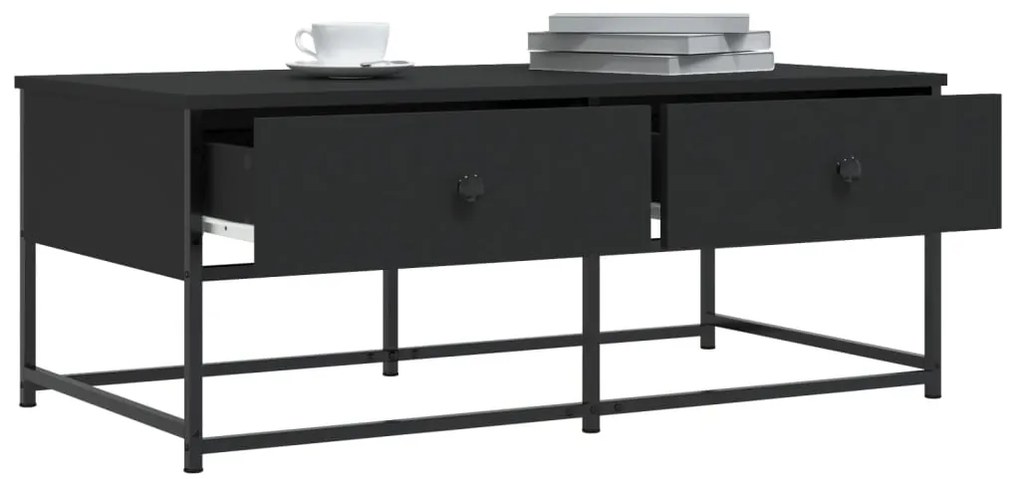 vidaXL Τραπεζάκι Σαλονιού Μαύρο 100x51x40 εκ. Επεξεργασμένο Ξύλο