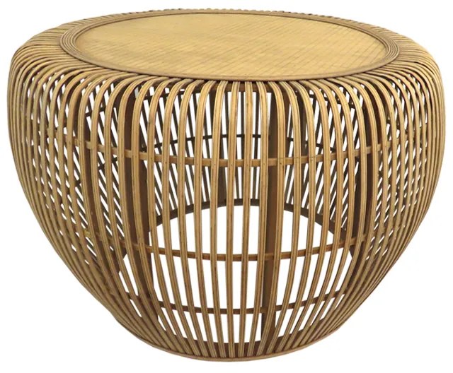 Τραπέζι Bamboo Natural Art Et Lumiere Φ75x46,5εκ. 14834