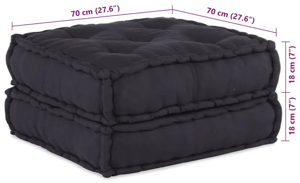 Modular Pouffe Anthracite 70x70x36 ύφασμα 4019027