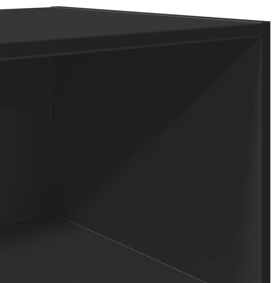 vidaXL Ντουλάπι Μαύρο 45x41x185 εκ. Επεξεργασμένο Ξύλο