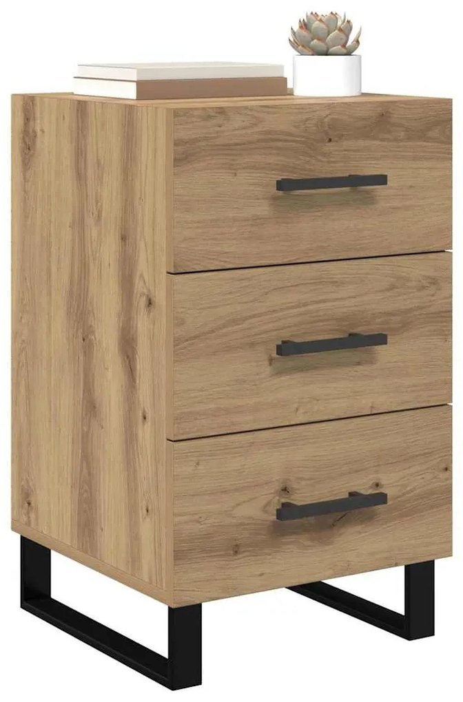 vidaXL Κομοδίνο Artisan Oak 40 x 40 x 66 εκ. Επεξεργασμένο ξύλο