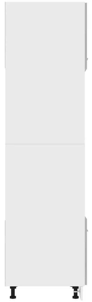 vidaXL Ντουλάπι Φούρνου Μικροκυμάτων Γρκι Σκυρ. 60x57x207εκ Επεξ Ξύλο