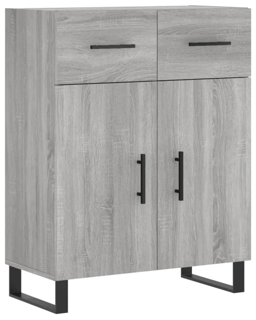 vidaXL Ντουλάπι Γκρι Sonoma 69,5 x 34 x 180 εκ. Επεξεργασμένο Ξύλο