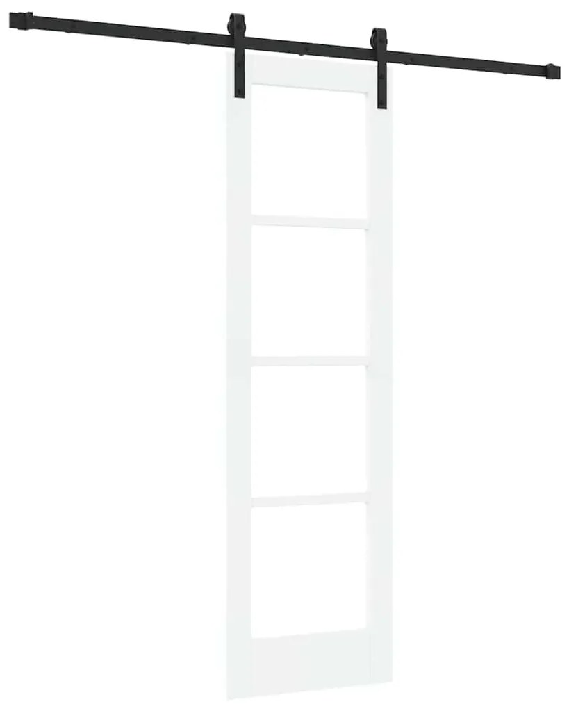 vidaXL Συρόμενη Πόρτα ORKDAL Λευκό 61 x 198.5 εκ. Μασίφ ξύλο πεύκου